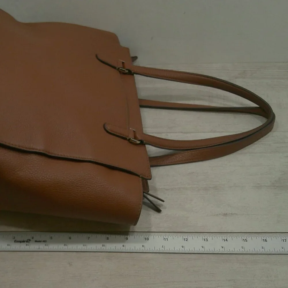 Kate Spade Jackson Satchel Gingerbread Minimalist Leather Bag Purse Pocketbook